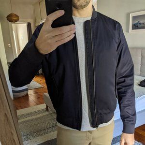 Everlane navy bomber (S, BNWT)
